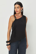 Blusa Com Detalhe Ajustável ACT Feminina Preto