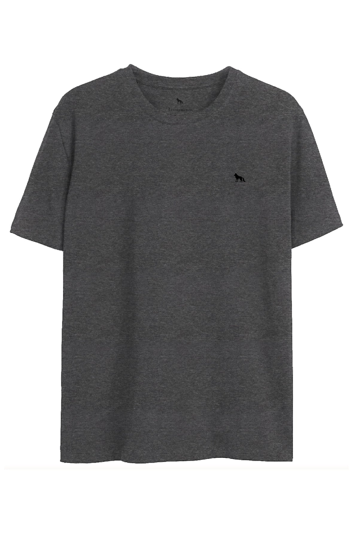 Camiseta Clássica Masculina Oversize Acostamento Mescla Grafite