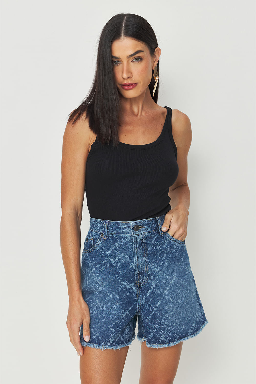Regata Básica Feminina Acostamento Preto