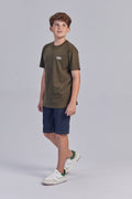 Bermuda Jeans Young Menino Acostamento Next Jeans Escuro