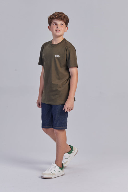 Bermuda Jeans Young Menino Acostamento Next Jeans Escuro
