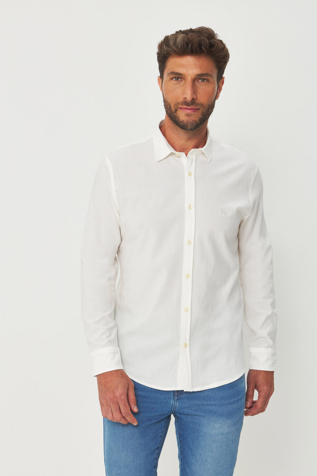 Camisa Tech Manga Longa Basic Masculino Acostamento Off White