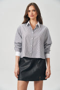 Camisa Listrada Feminina Acostamento Off C/ Listra Preta