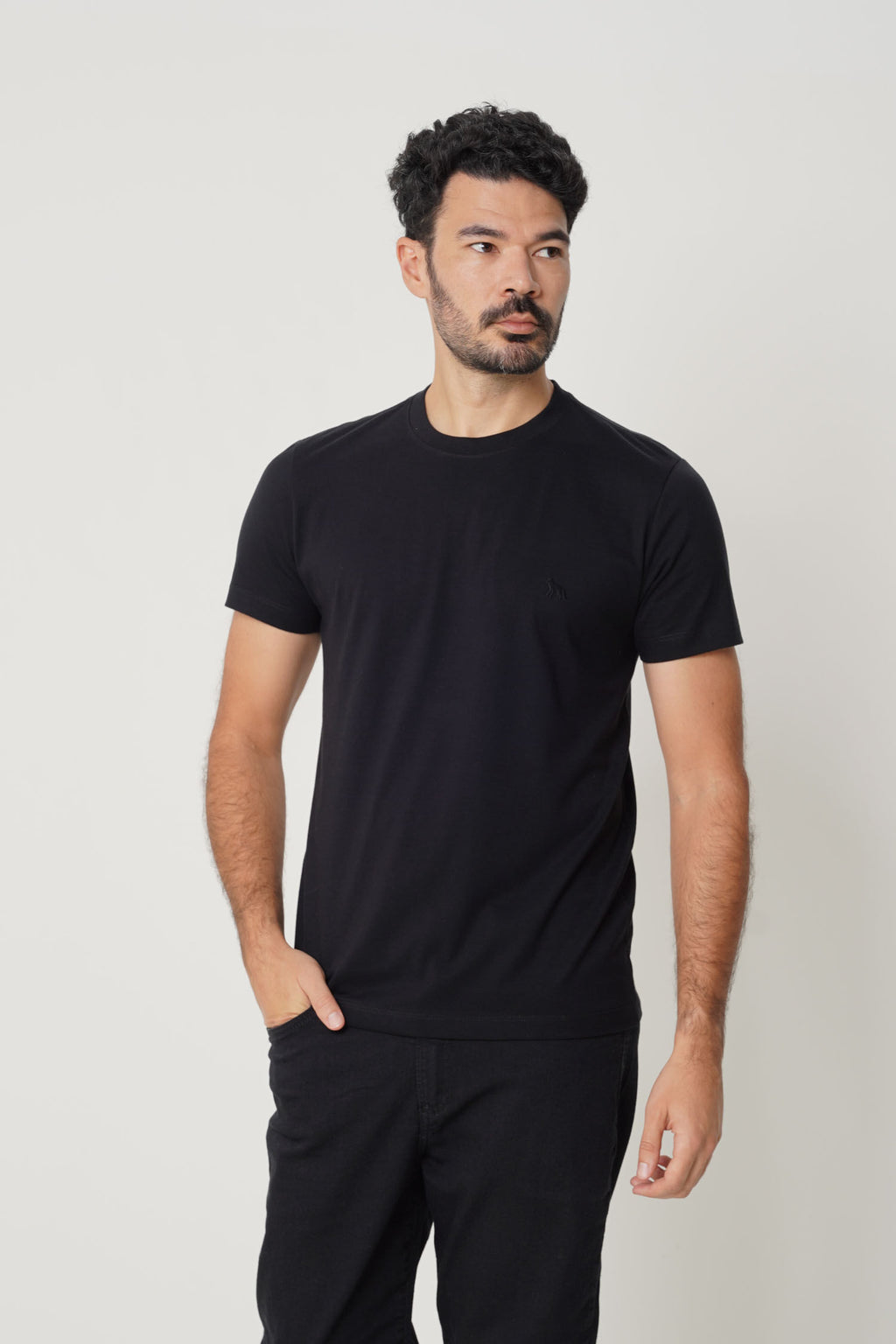 Camiseta Clássica Pima Masculina Acostamento Marinho