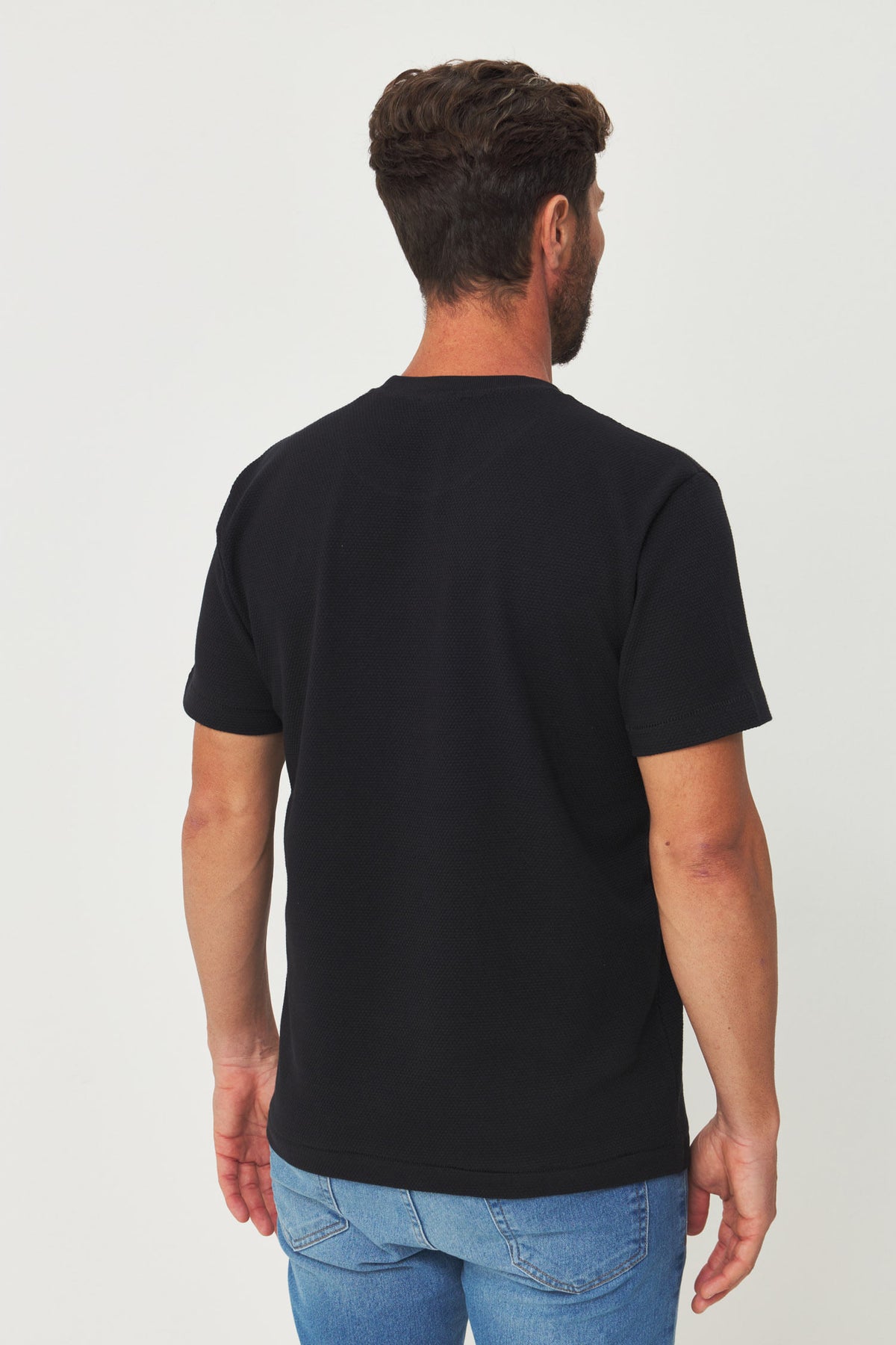 Camiseta Square Minimalista Masculina Acostamento Preto