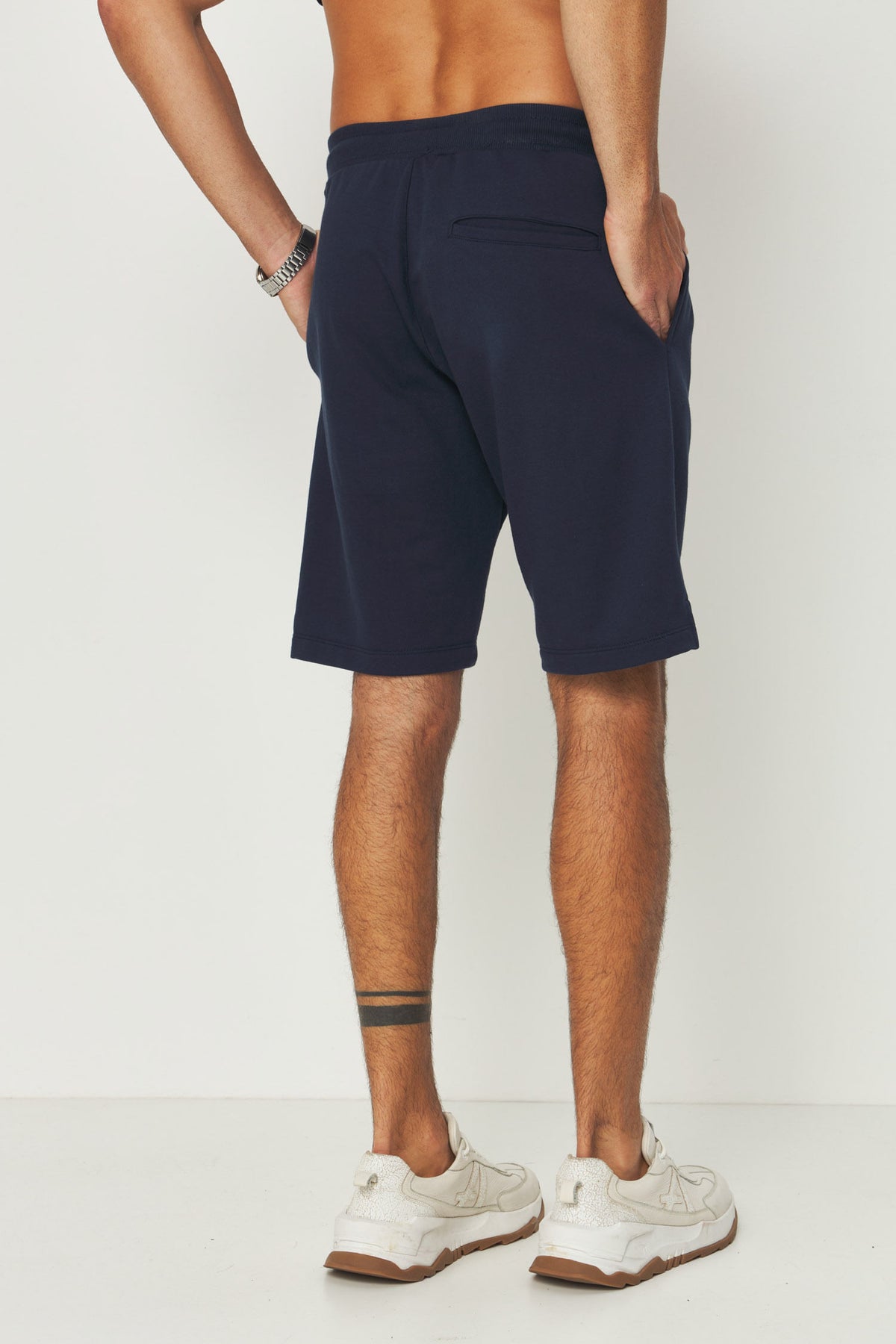 Bermuda Moletom Casual Masculina Acostamento Marinho