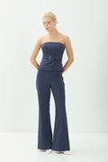 Calça Flare Alfaiatada ACT Feminina Royal Blue