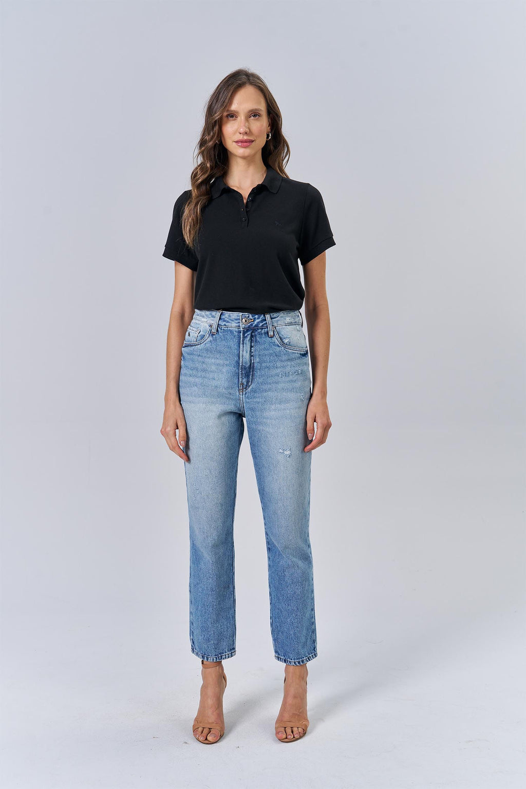 Polo Essential Feminina Acostamento Preto