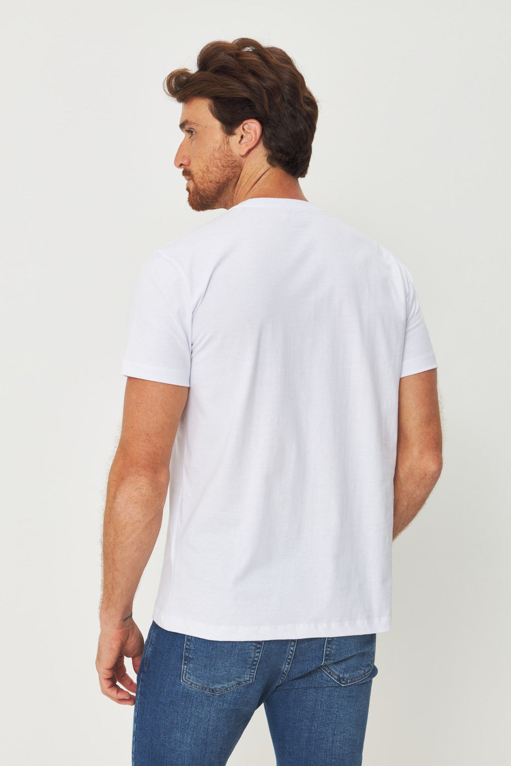 Camiseta Básica Clean Masculina Acostamento Branco