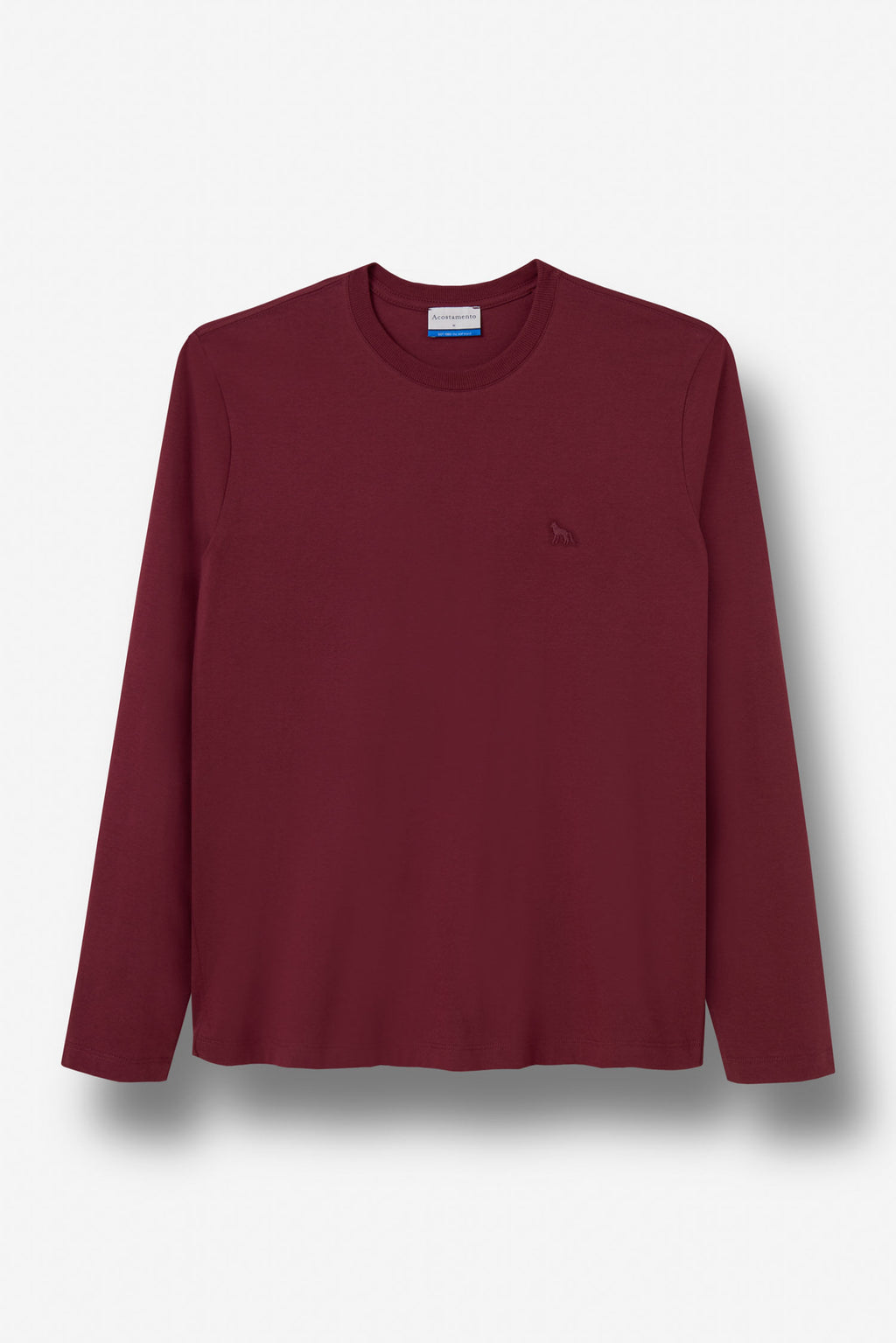Camiseta Manga Longa Bordada Masculina Acostamento Barca