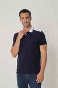 Polo Casual Estampada Masculina Acostamento Preto