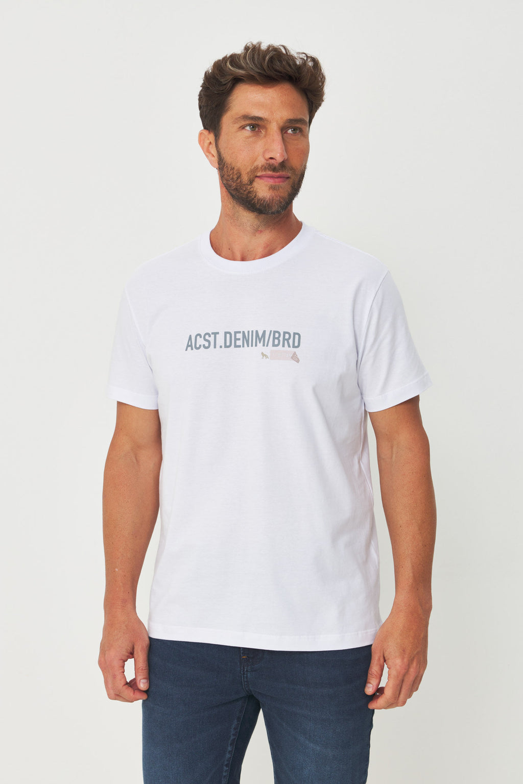 Camiseta Estilo Urbano Masculina Acostamento Branco