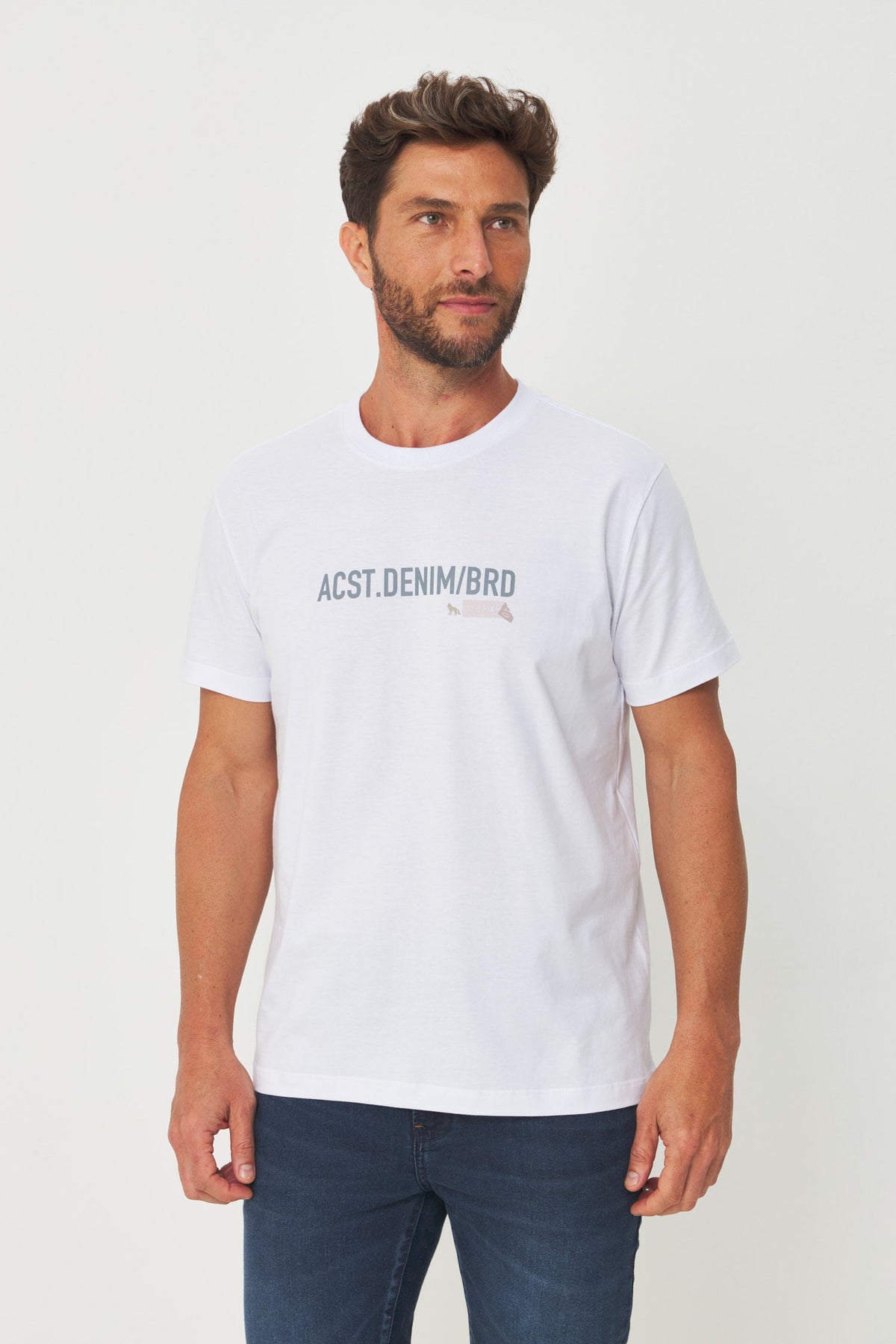 Camiseta Estilo Urbano Masculina Acostamento Branco