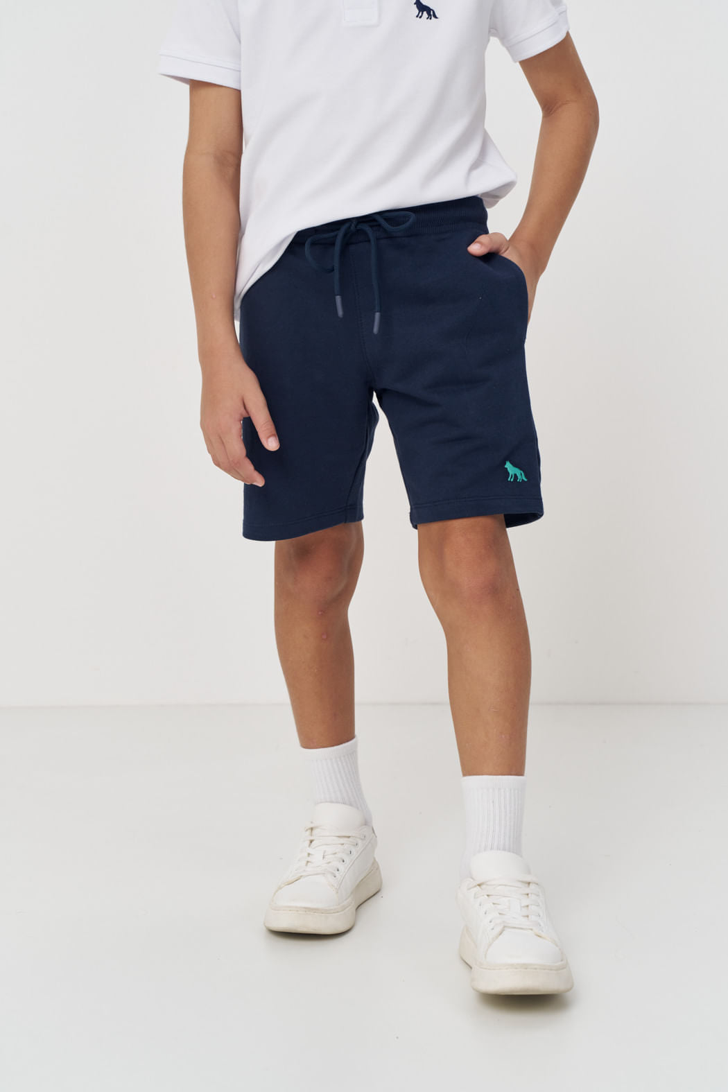 Bermuda Moletom Casual Menino Acostamento Next Marinho