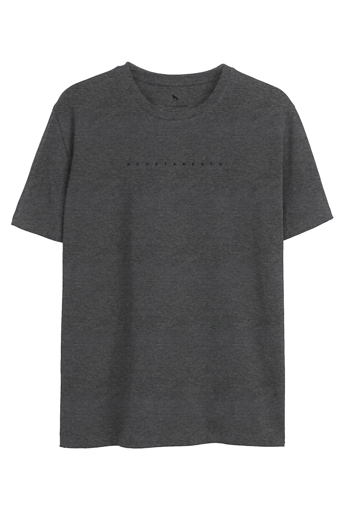 Camiseta Clássica Masculina Oversize Acostamento Mescla Grafite