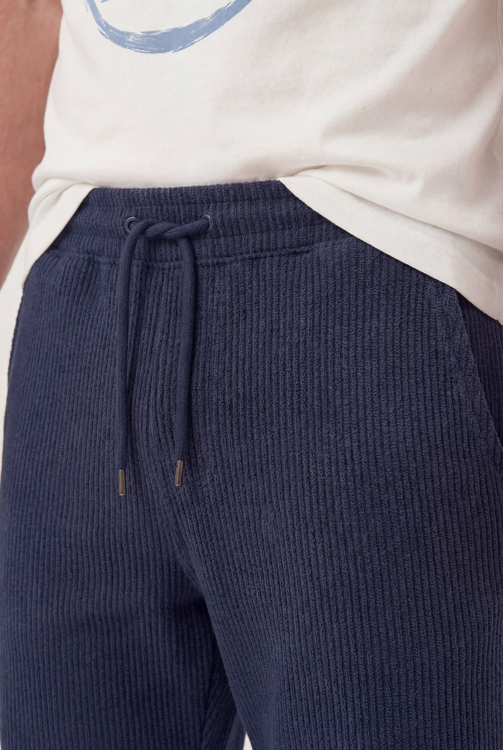 Bermuda Casual Em Malha Masculina Acostamento Marinho