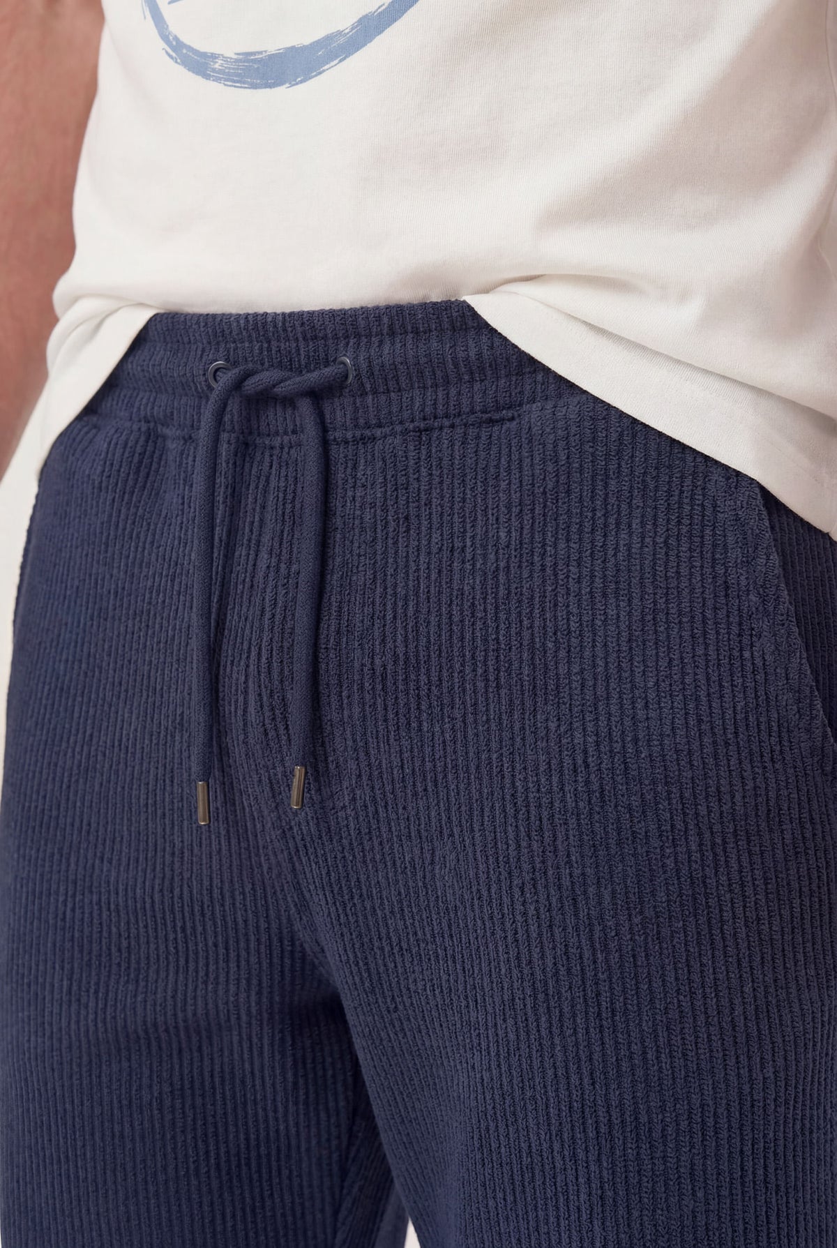 Bermuda Casual Em Malha Masculina Acostamento Marinho