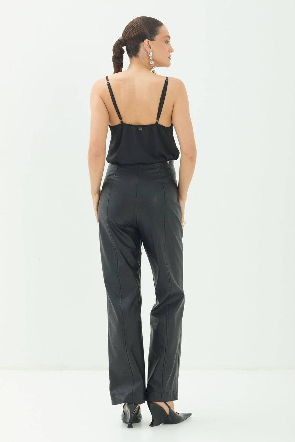 Calça Pu Detalhe Amarração ACT Feminina Preto