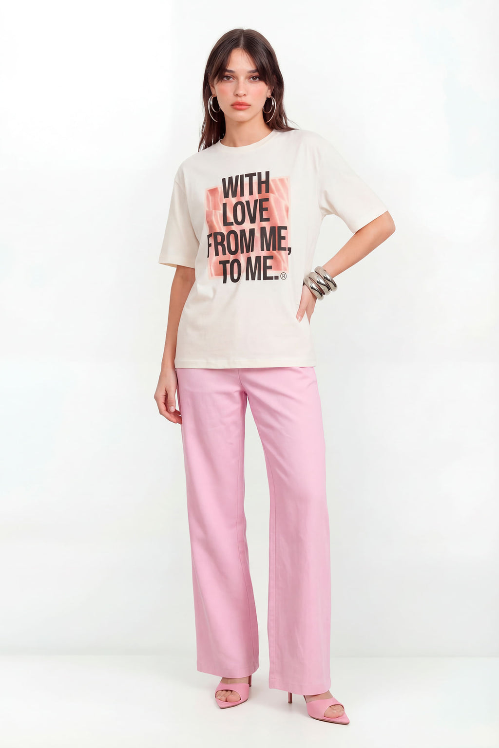 T-Shirt With Love Feminina Inblanche Off White