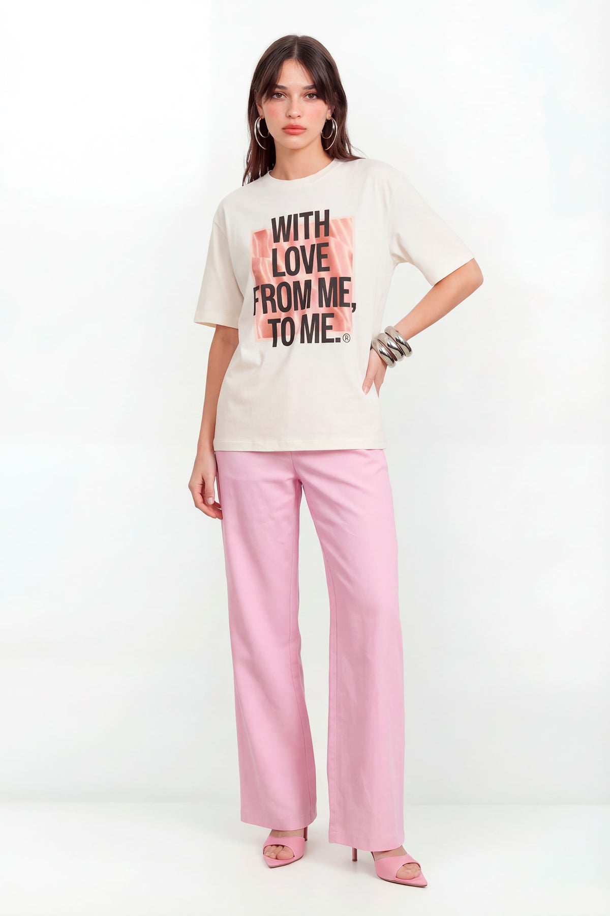 T-Shirt With Love Feminina Inblanche Off White