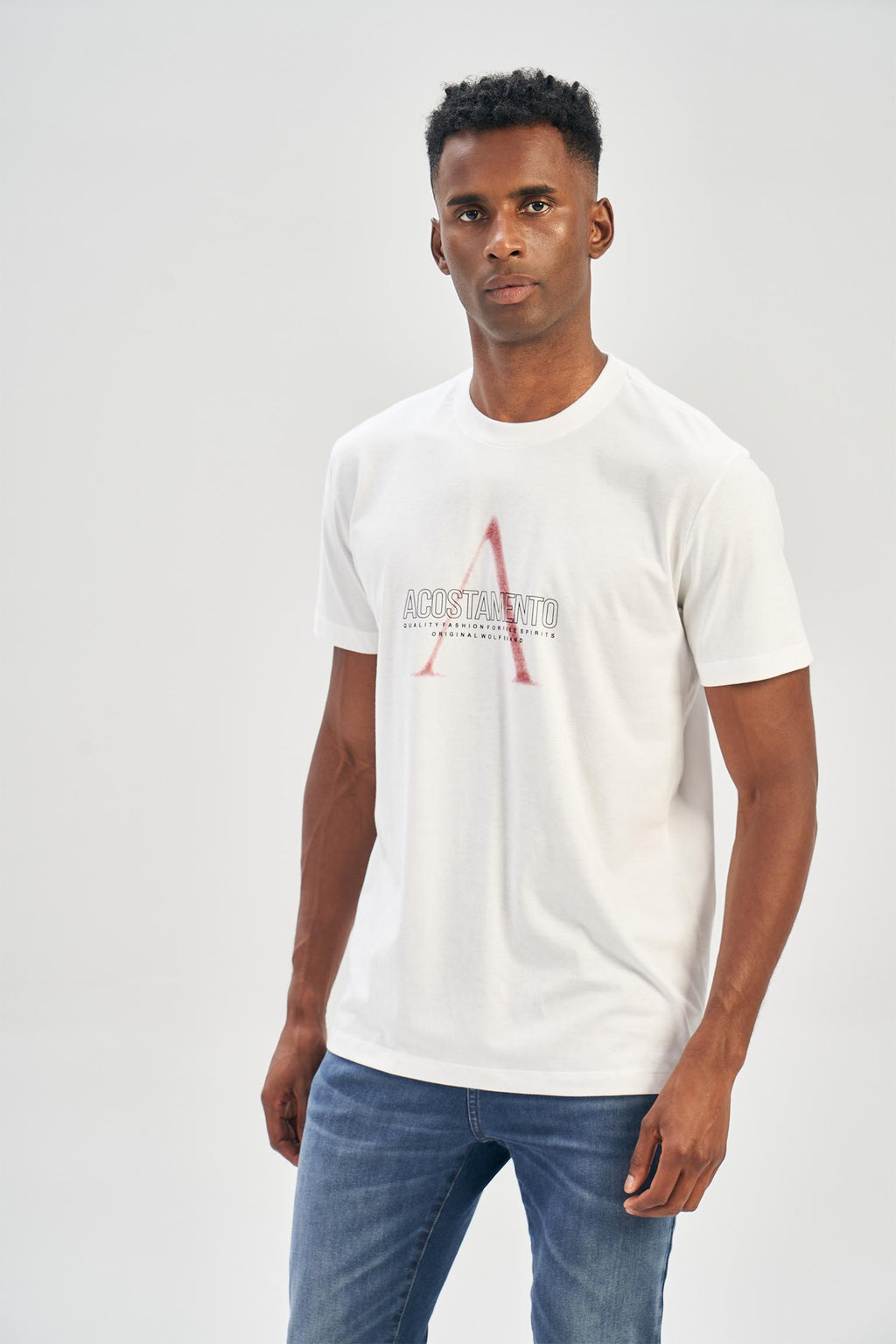 Camiseta Spray Masculina Acostamento Off White