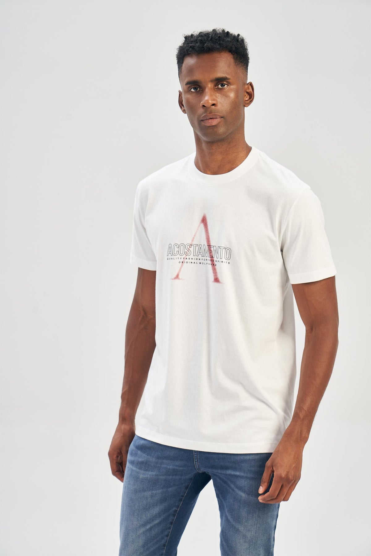 Camiseta Spray Masculina Acostamento Off White