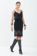 Saia Sofisticada ACT Feminino Preto