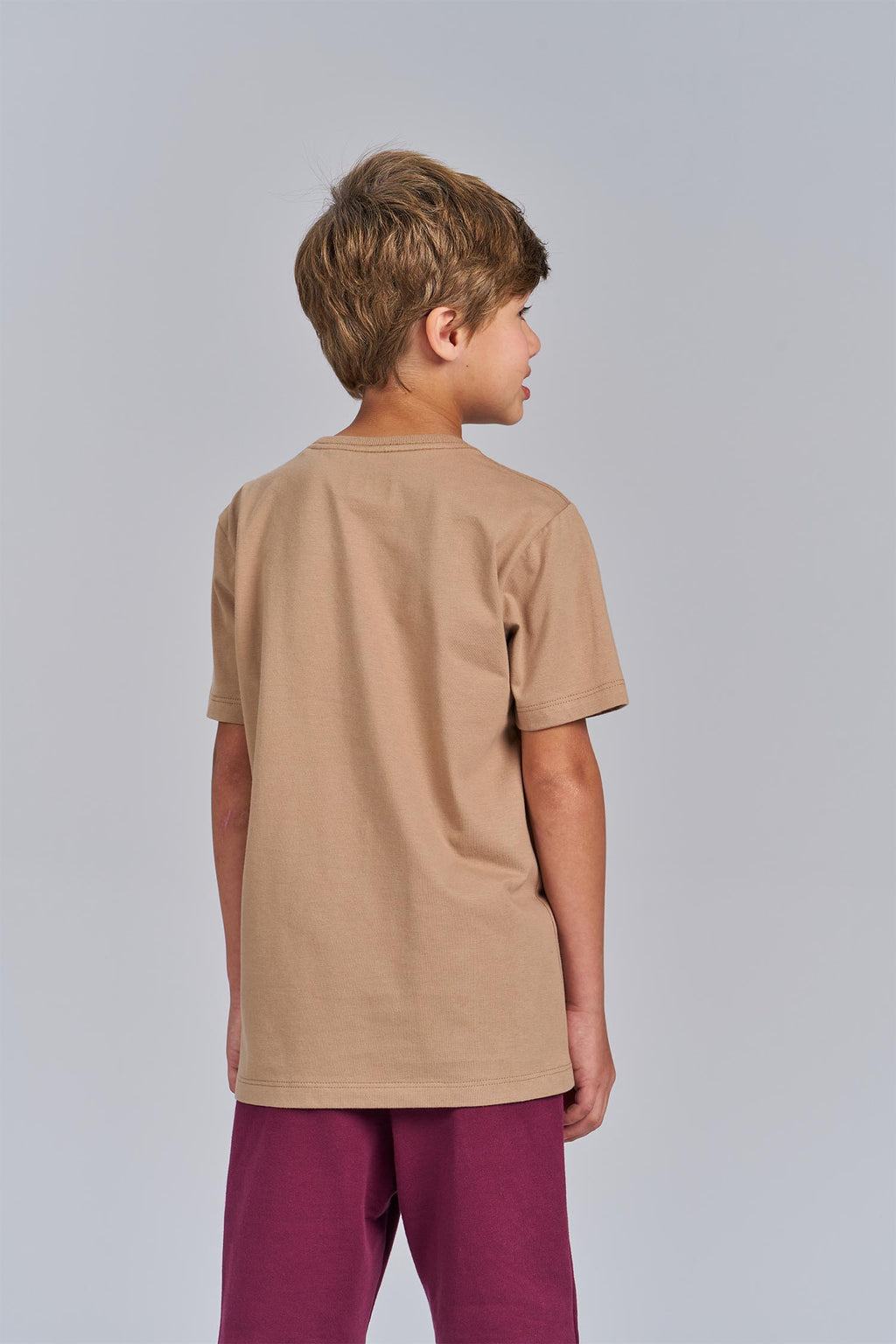 Camiseta Essential Menino Acostamento Next Bege Caqui