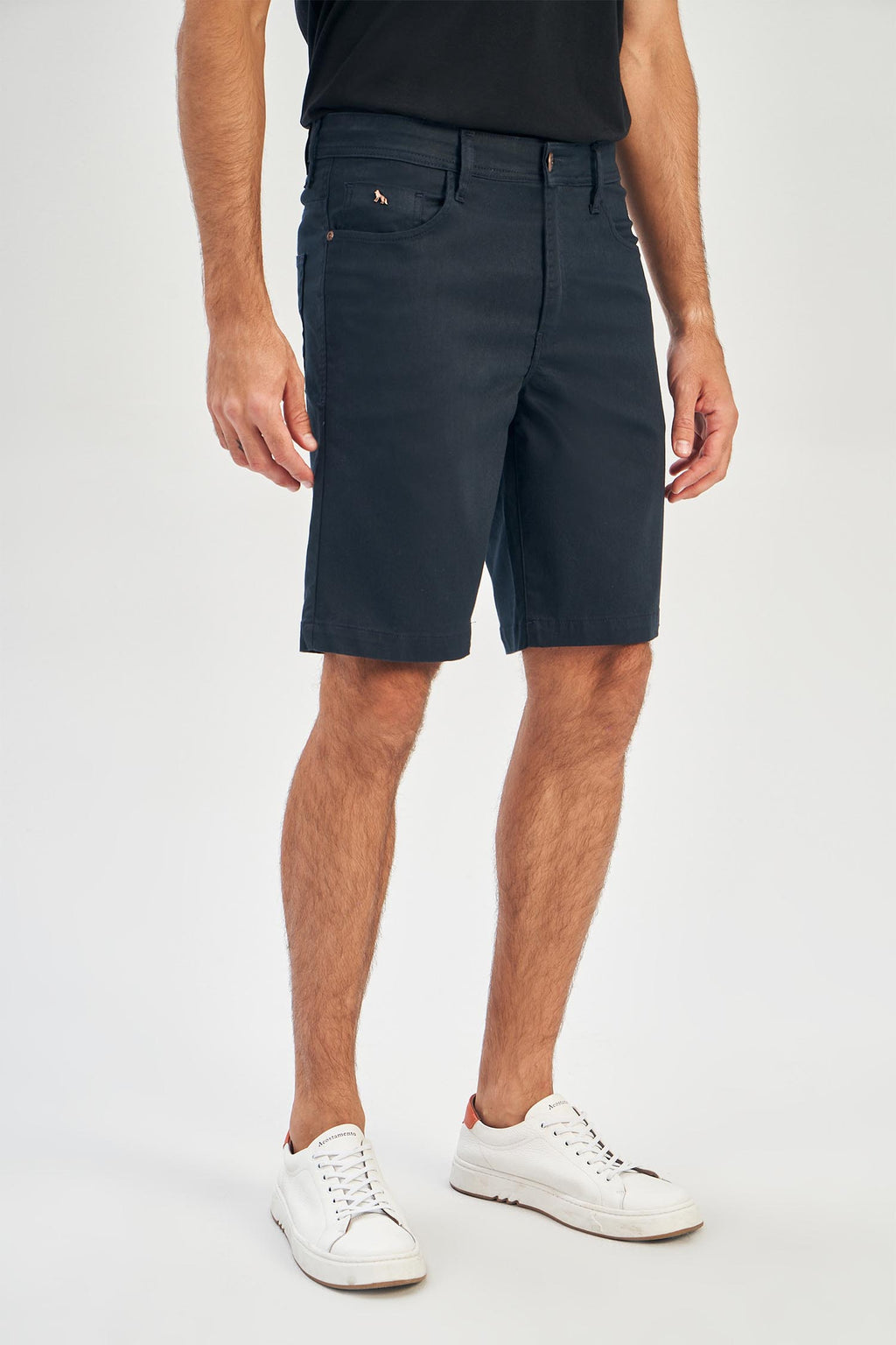 Bermuda Sarja Casual Masculina Acostamento Marinho
