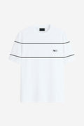 Camiseta Casual Friso Masculina Acostamento Branco