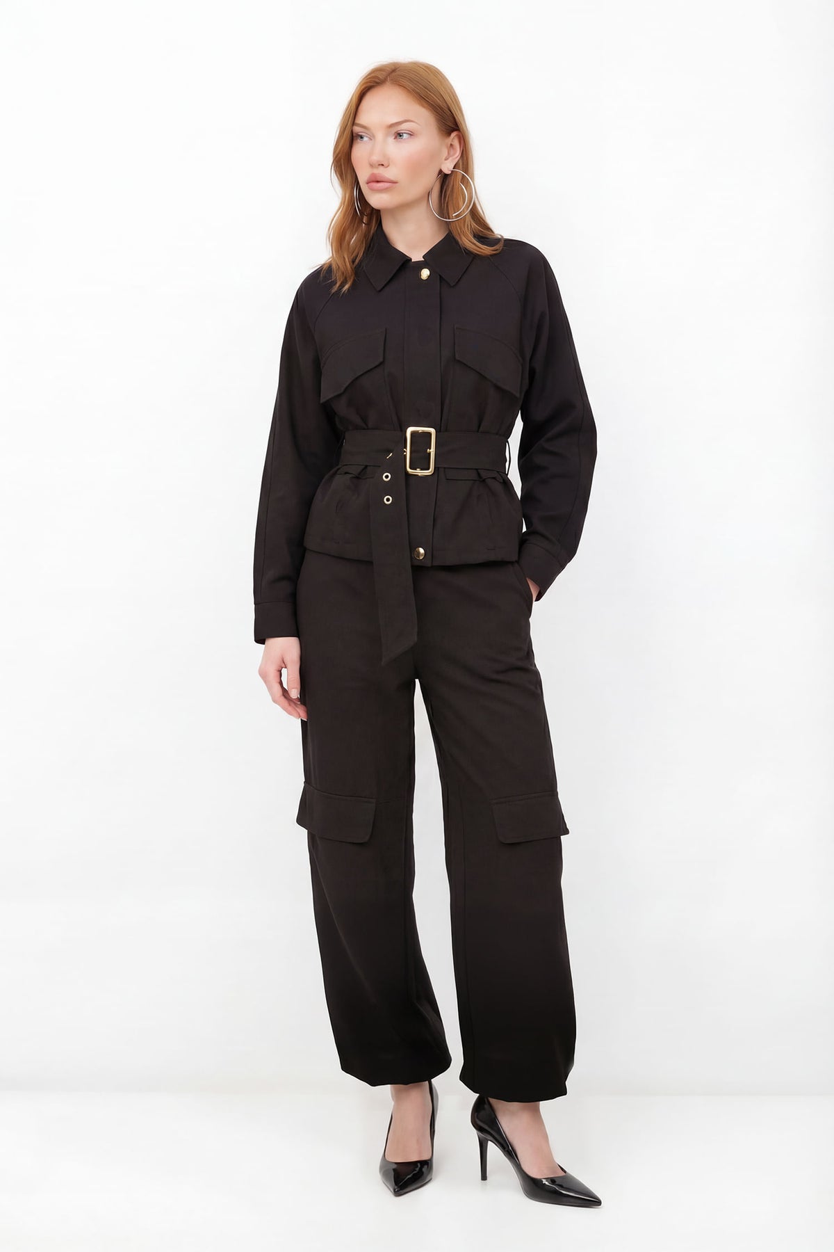 Jaqueta Com Cinto ACT Feminina Preto