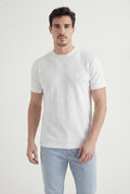 Camiseta Casual Básica Masculina Acostamento Branco