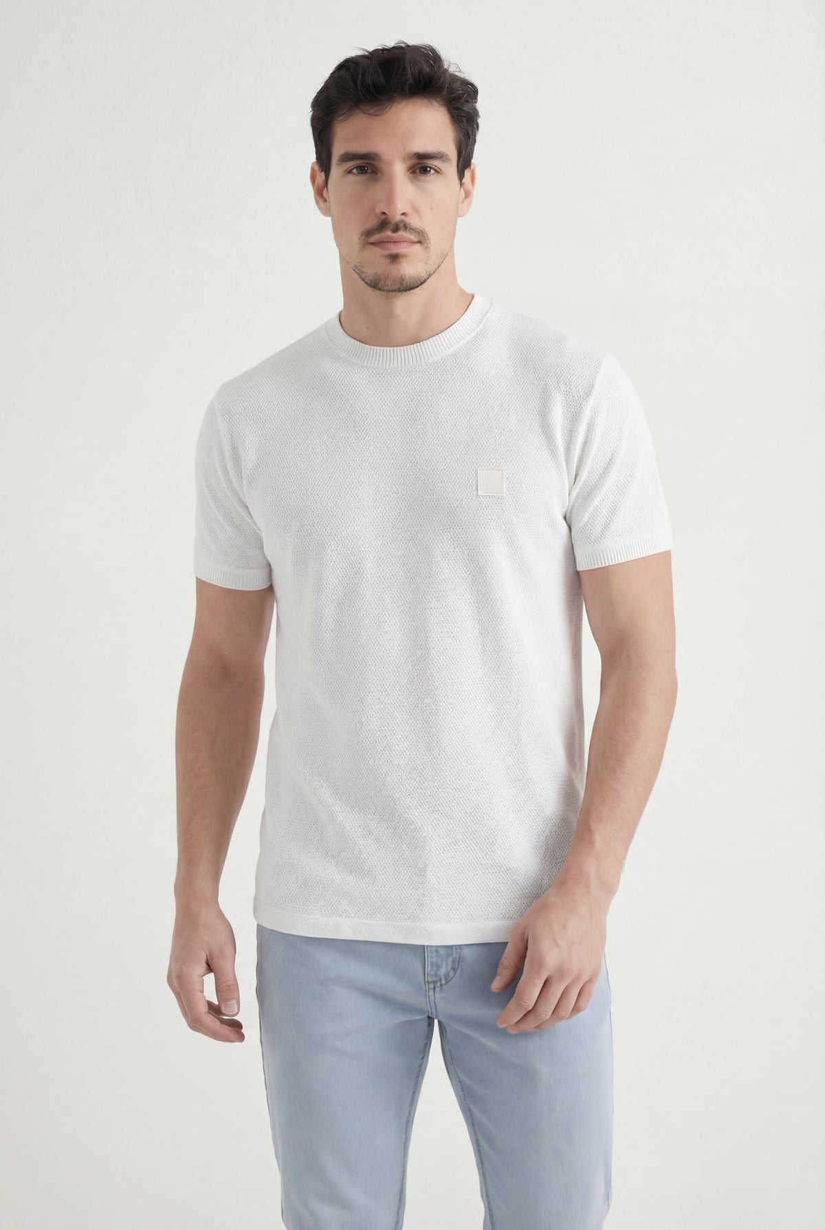 Camiseta Casual Básica Masculina Acostamento Branco