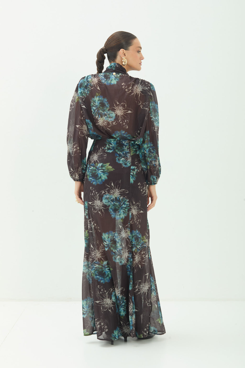 Blusa Estampada Com Amarração ACT Feminino Mystic Garden