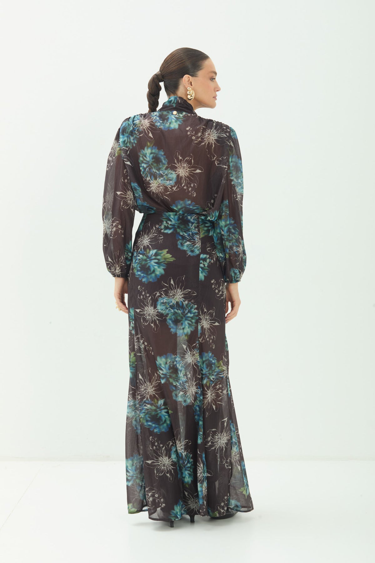 Blusa Estampada Com Amarração ACT Feminino Mystic Garden