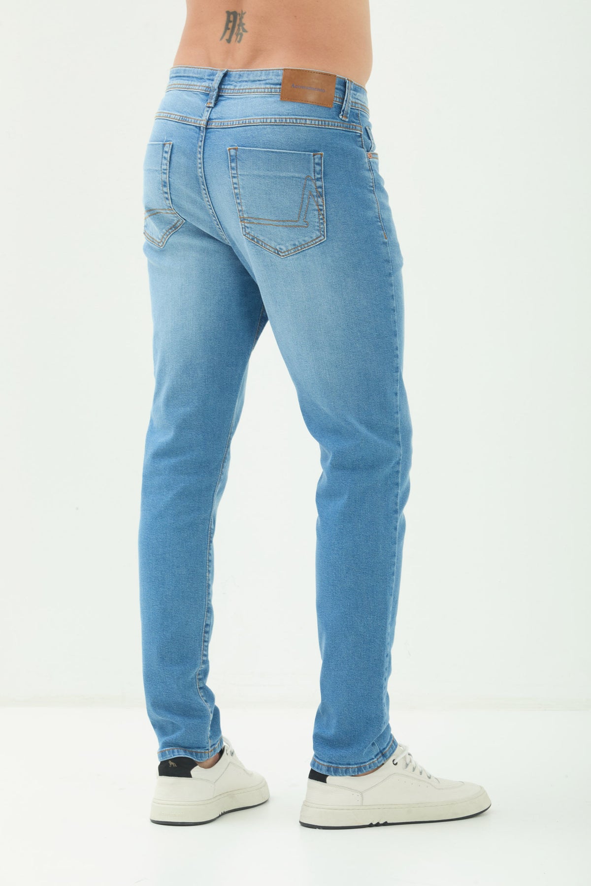 Calça Jeans Skinny Casual Masculina Acostamento Jeans Claro