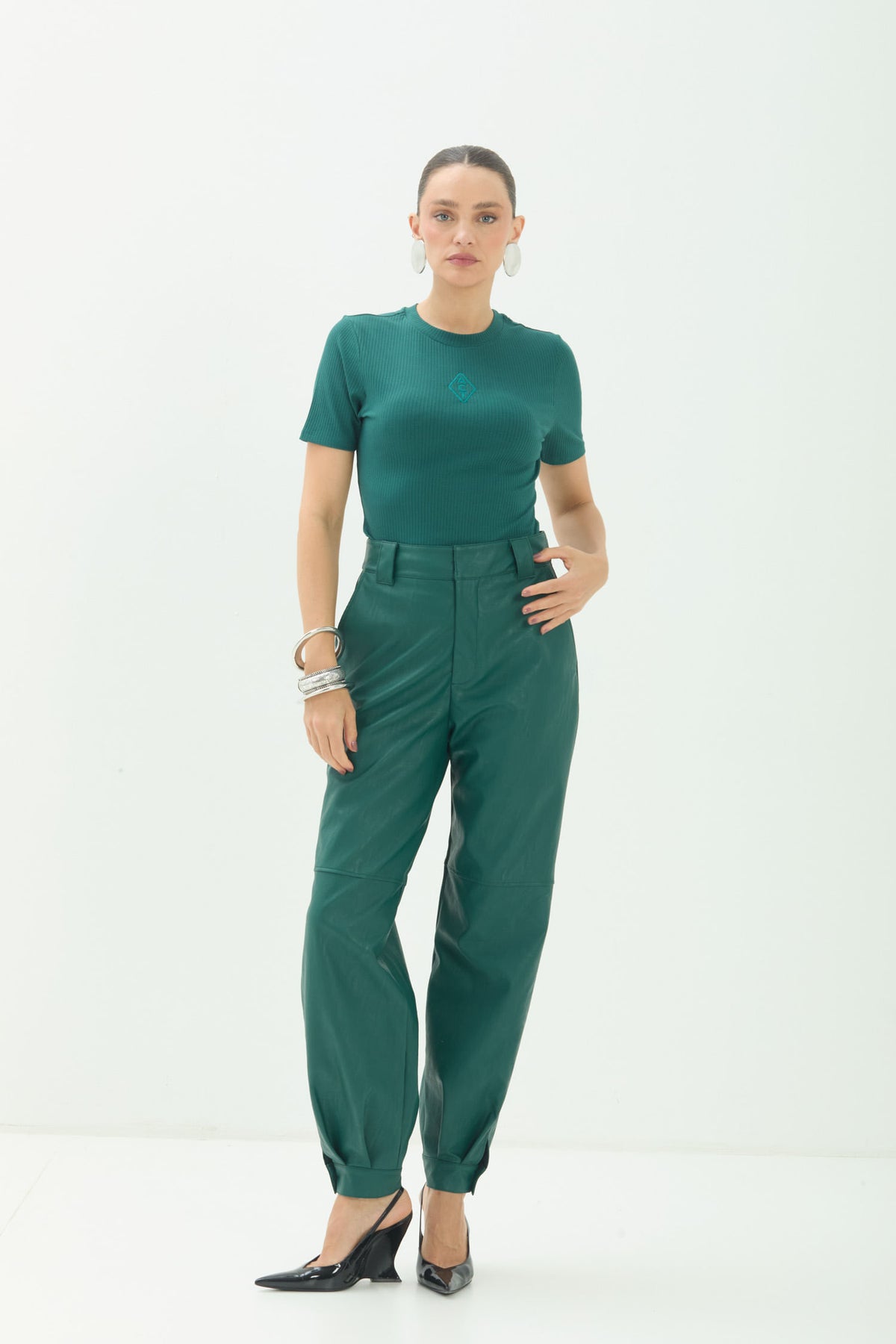 Blusa Canelada Minimal ACT Feminina Deep Forest