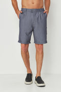 Bermuda Alfaiataria Masculina Acostamento Marinho Mesclado