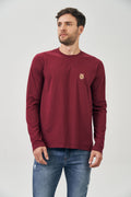 Camiseta Manga Longa Patch Masculina Acostamento Bordo Sangria