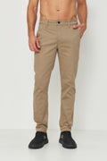 Calça Sarja Casual Masculina Acostamento Caqui