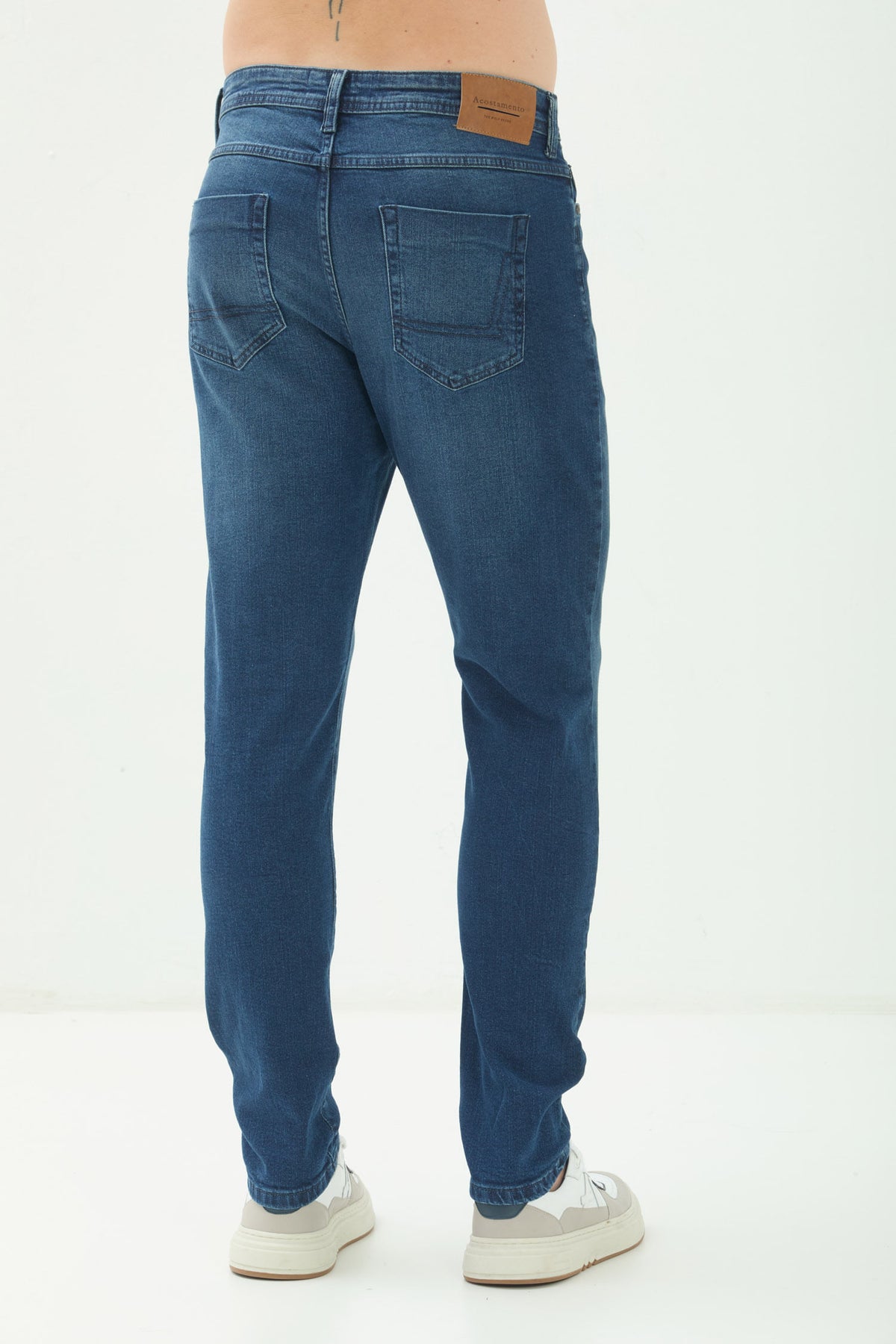 Calça Jeans Skinny Masculina Acostamento Jeans Escuro