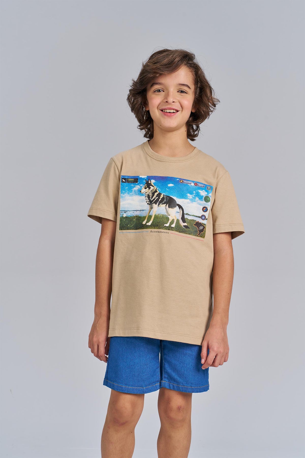 Camiseta Wolf Game Menino Acostamento Next Goanna