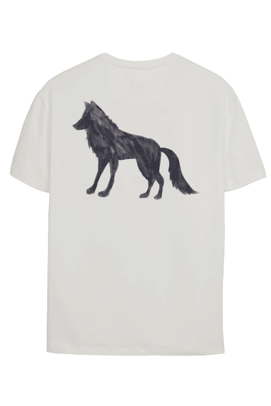 Camiseta Lobo Costas Masculina Oversize Acostamento Off White