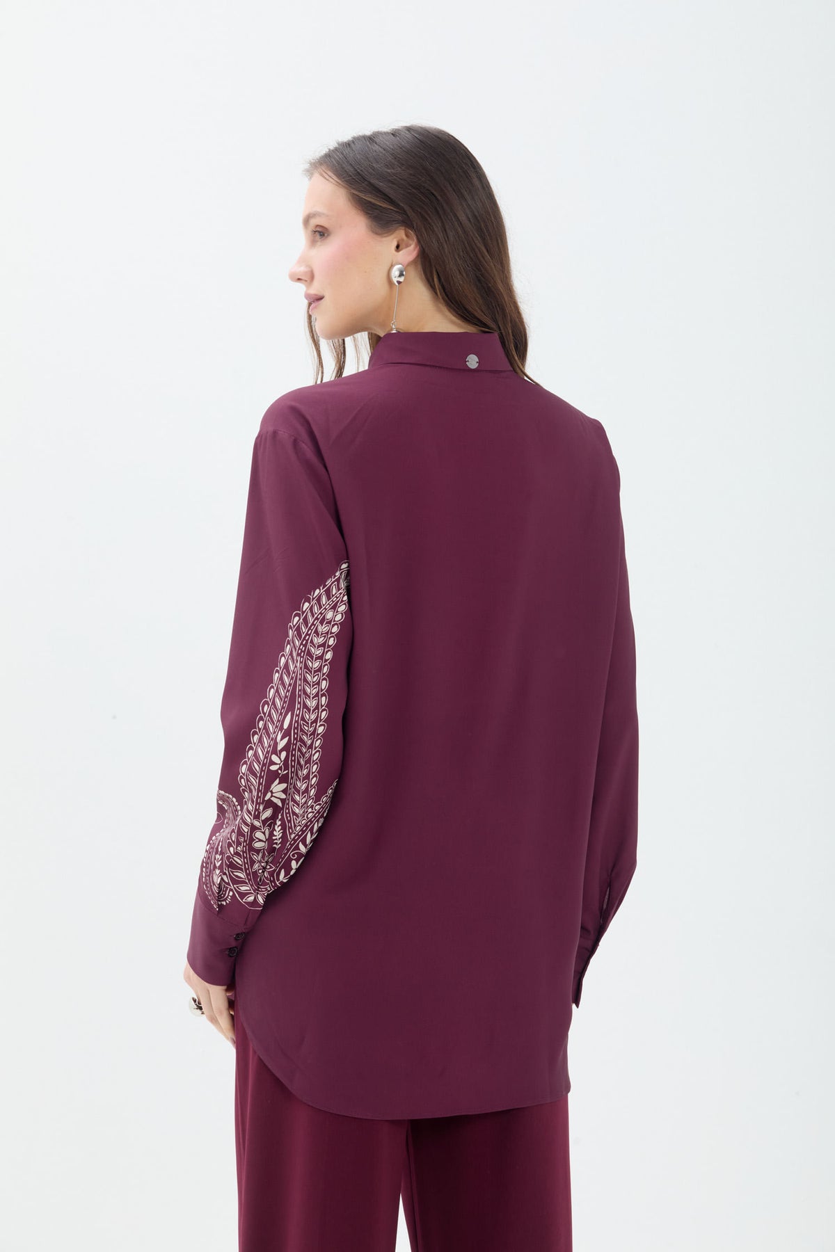 Camisa Com Estampa Elegante ACT Feminina Deep Mirage