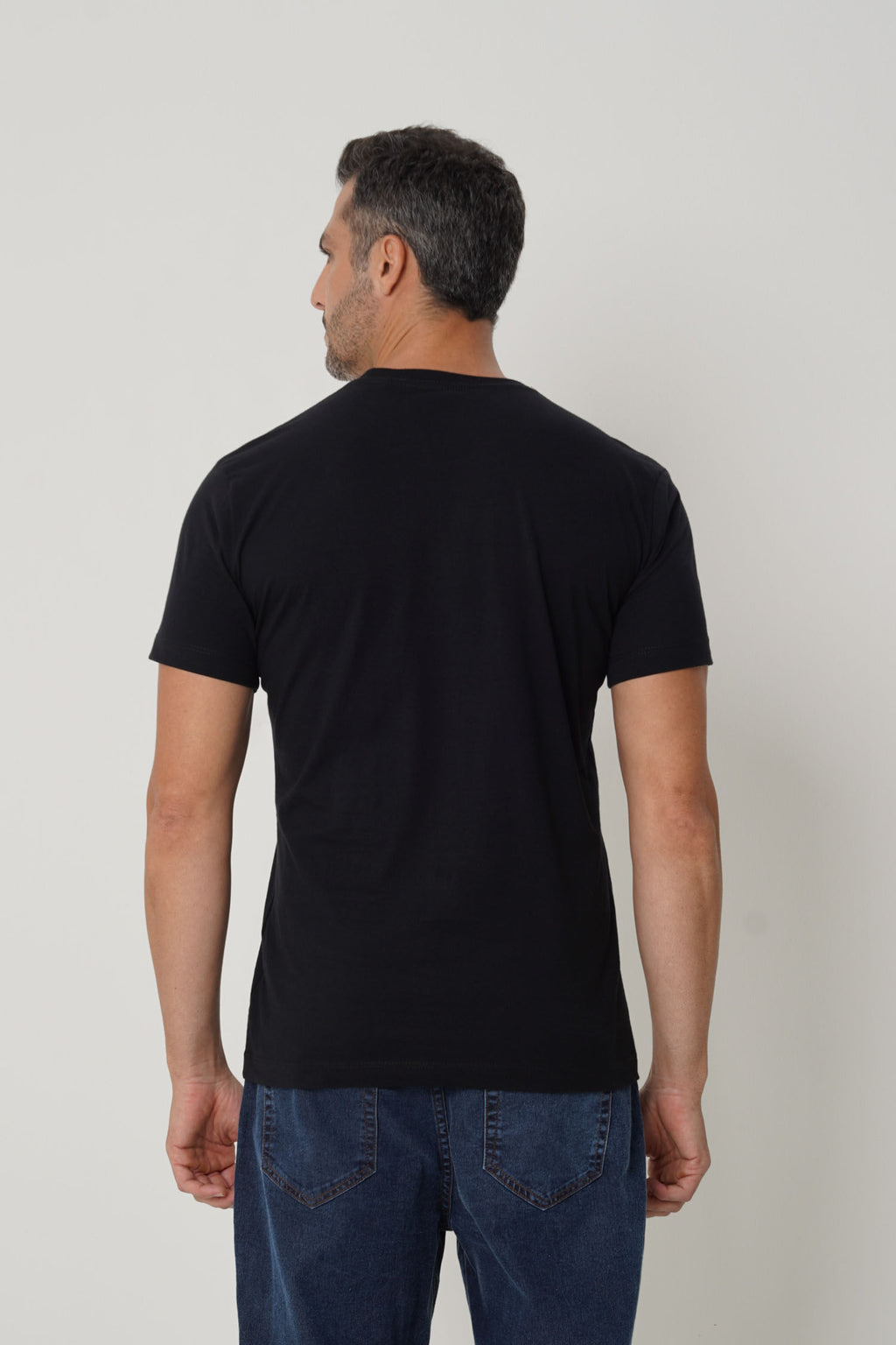 Camiseta Casual Shadow Logo Masculina Acostamento Preto
