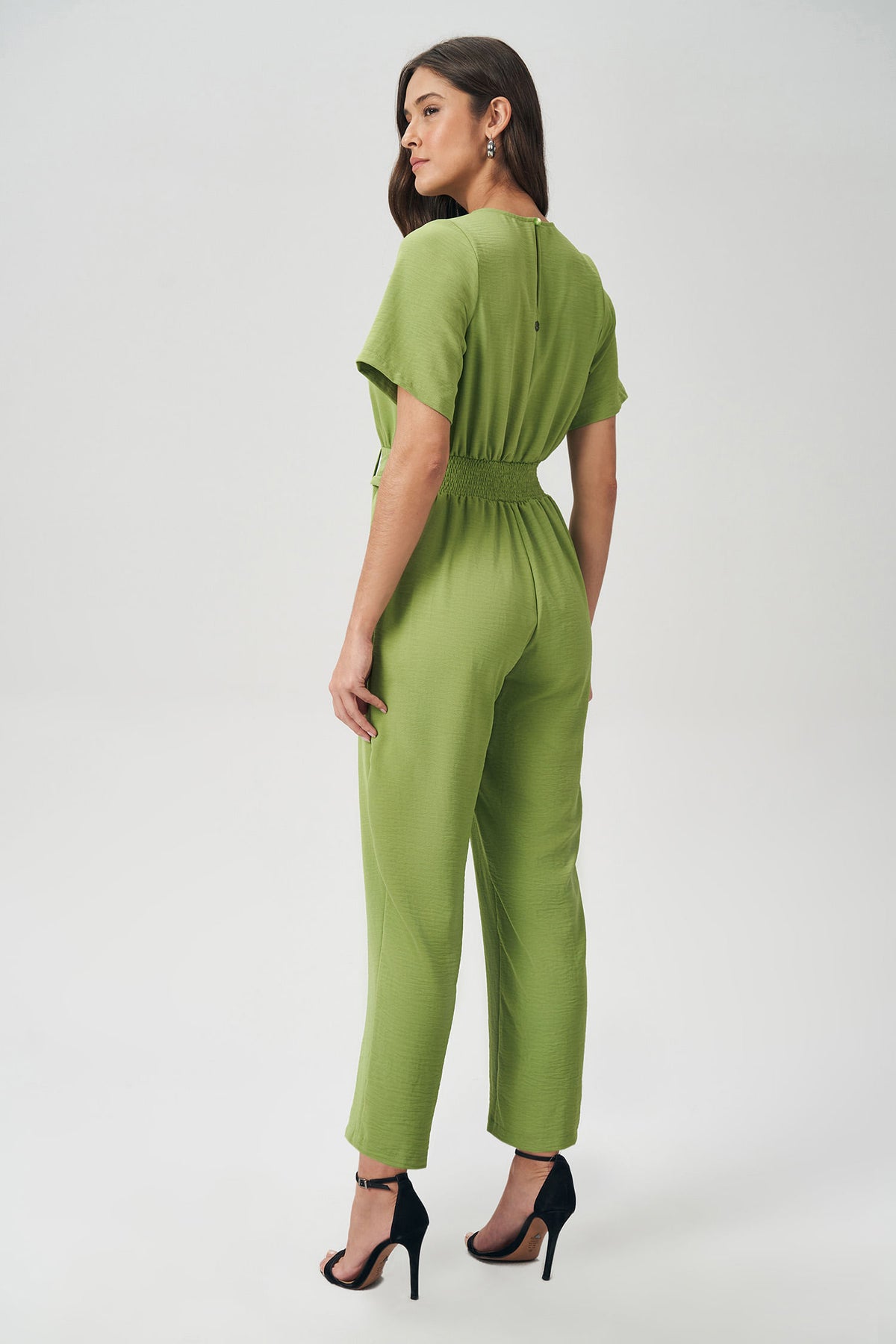 Macacão Transpassado Amarração Feminino Acostamento Garden