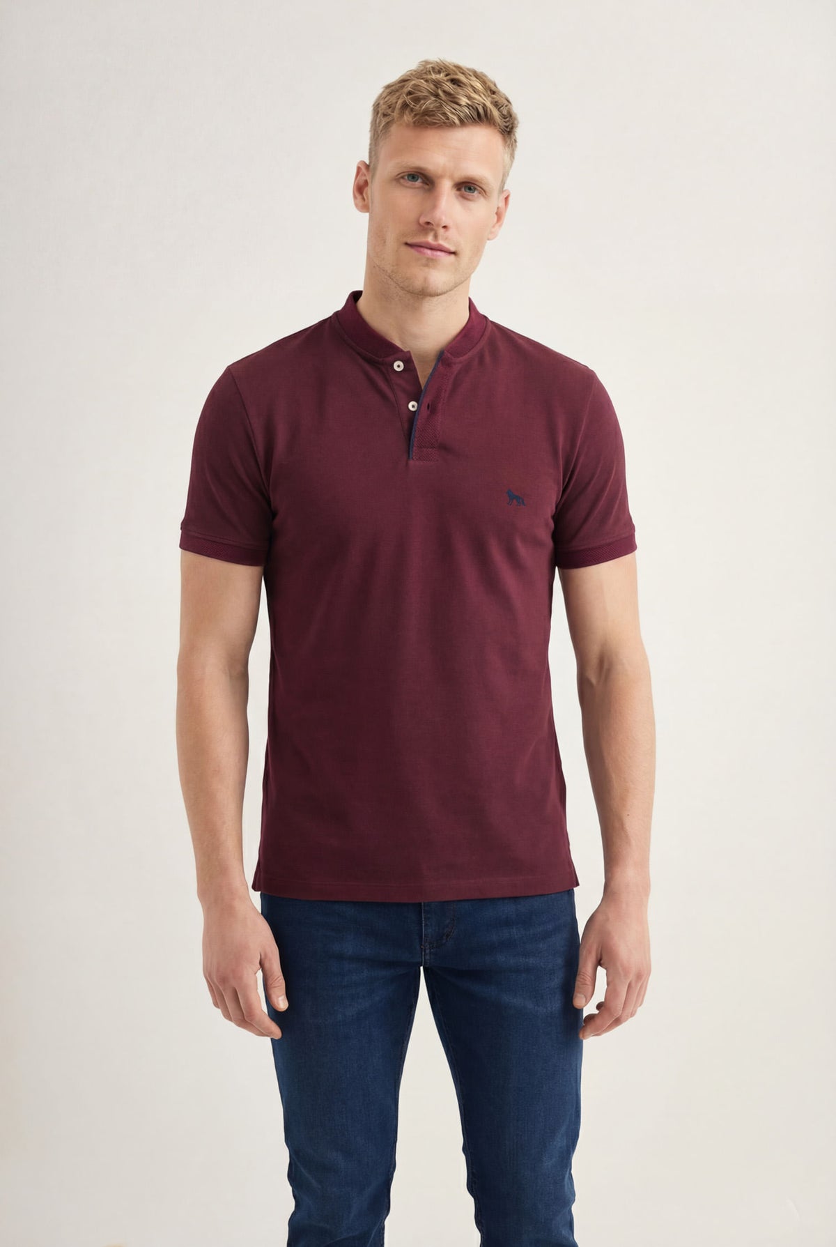 Polo Casual Manga Curta Masculina Acostamento Barca