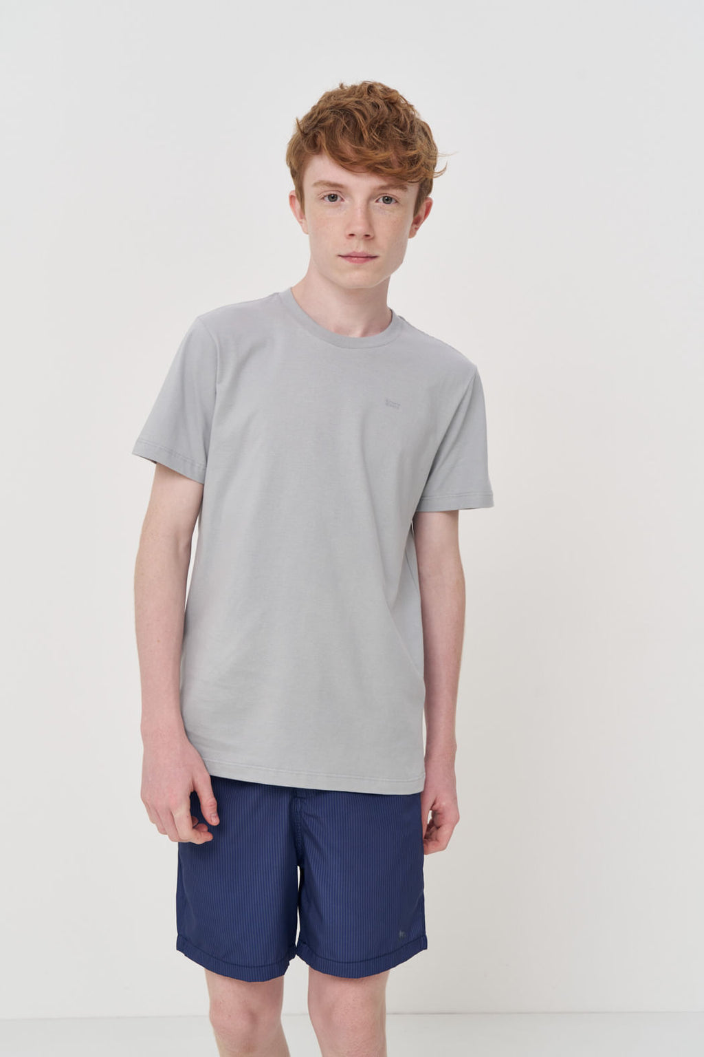 Camiseta Básica Algodão Menino Acostamento Next Azul Neblina