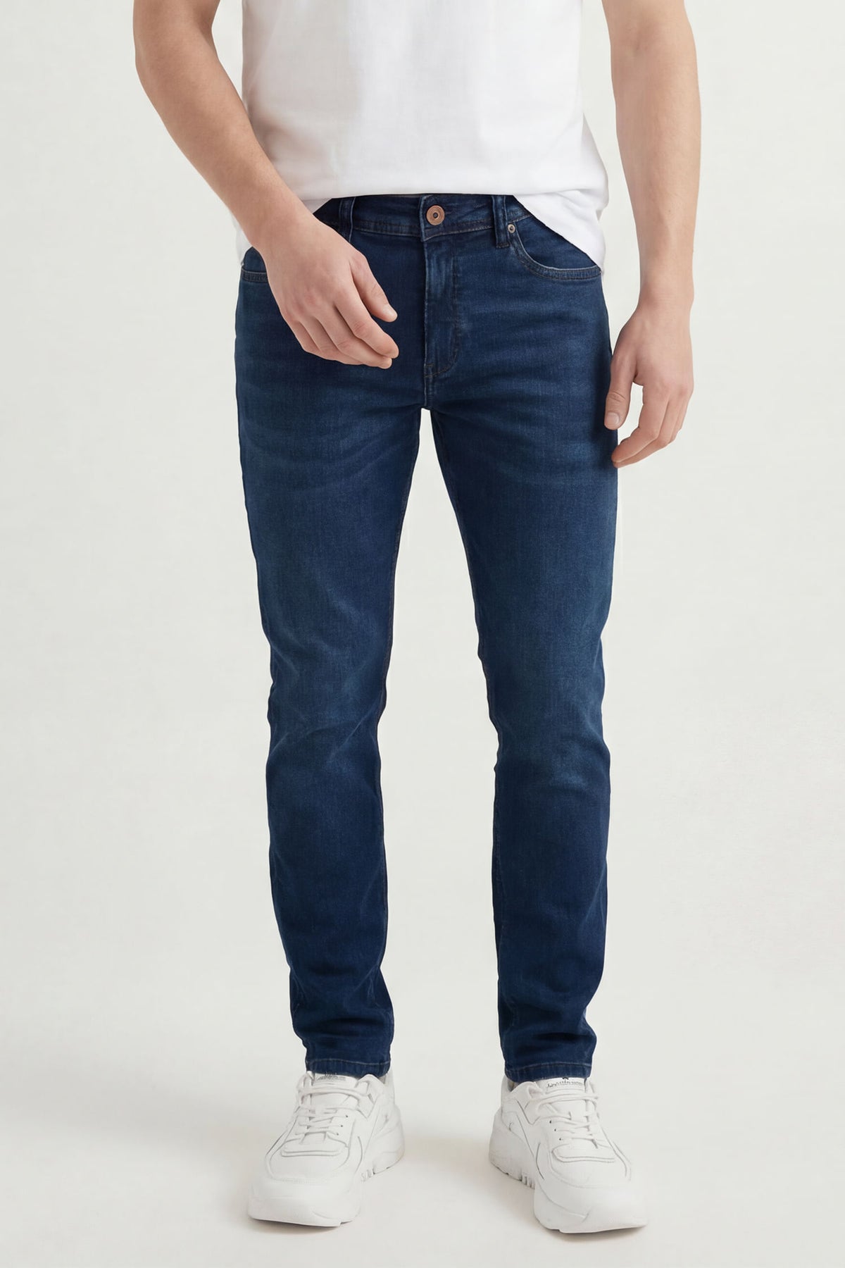 Calça Jeans Skinny Tech Masculina Acostamento Jeans Escuro