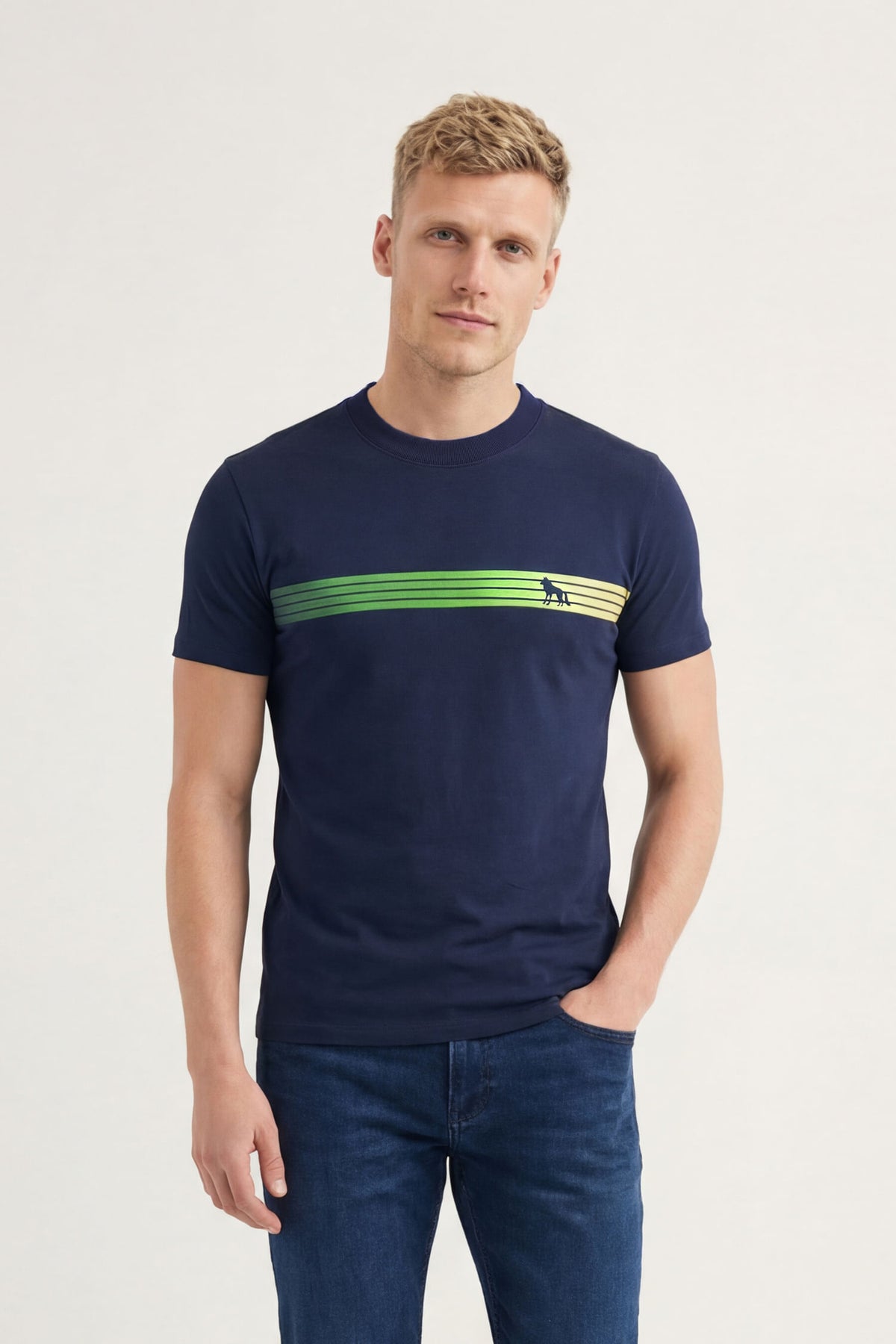 Camiseta Copa Faixa Masculina Acostamento Marinho